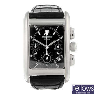 AUDEMARS PIGUET - a gentleman's 18ct white gold Edward Piguet chronograph wrist watch.