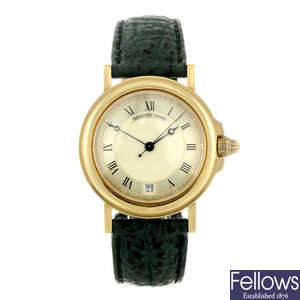 BREGUET - a gentleman's 18ct yellow gold Marine wrist watch.