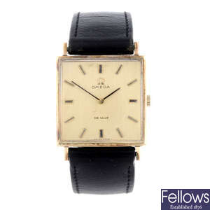 OMEGA - a 9ct yellow gold De Ville wrist watch.