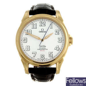 OMEGA - a limited edition gentleman's 18ct yellow gold De Ville wrist watch