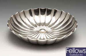 A mid-20th century Scottish silver fruit bowl.