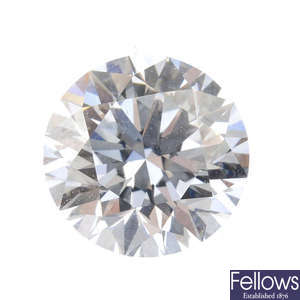 A brilliant-cut diamond, weighing 2.50cts.