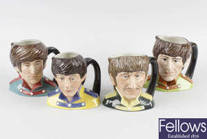 Royal Doulton Character jugs: The Beatles, 6724, 6725, 6726, 6727.