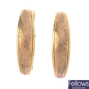CHIMENTO - a pair of 18ct gold earrings.