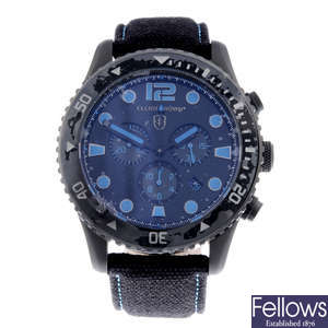 ELLIOT BROWN - a gentleman's PVD-treated stainless steel Bloxworth chronograph wrist watch.