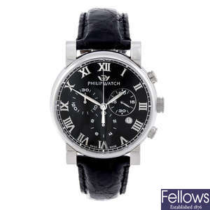 PHILIP WATCH - a gentleman's stainless steel Wales chronograph wrist watch.