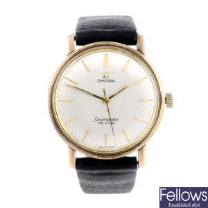 OMEGA - a gentleman's 9ct yellow gold Seamaster De Ville wrist watch.