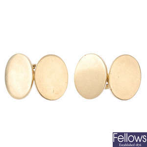 LINKS OF LONDON - a pair of 9ct gold cufflinks.
