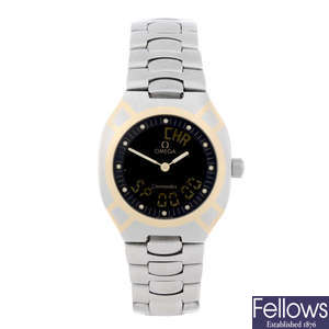 OMEGA - a gentleman's stainless steel Seamaster Polaris bracelet watch.