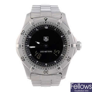 TAG HEUER - a gentleman's stainless steel 2000 Series Multifunction bracelet watch.