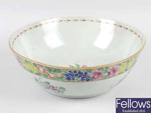 An early 19th century Chinese porcelain famille rose bowl.