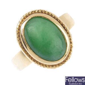 A jade ring and pendant.
