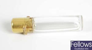 A glass scent bottle.