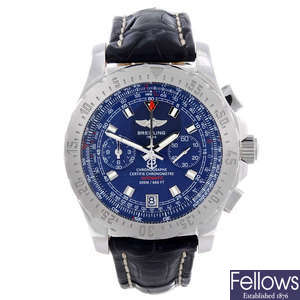 BREITLING - a gentleman's stainless steel Professional Skyracer chronograph wrist watch.