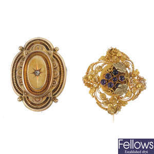 Two 19th century brooches.