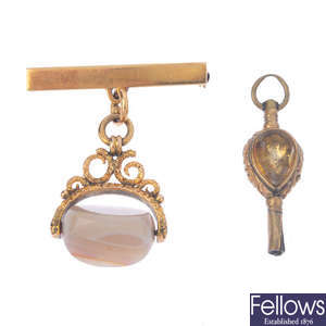 A fob and watch key.