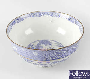 A Chinese blue and white porcelain bowl.