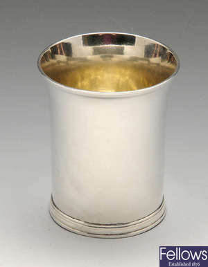An early George III silver beaker.