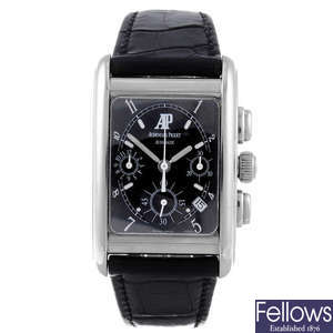 AUDEMARS PIGUET - a gentleman's Edward Piguet 18ct white gold chronograph wrist watch.