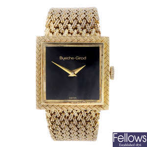 BUECHE-GIROD - a 9ct yellow gold bracelet watch.