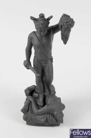 Wedgwood black basalt figure, Perseus.