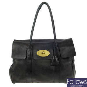 MULBERRY - a black Bayswater handbag.