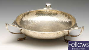 A 1930's silver bowl by Barker Brothers Silver Ltd.