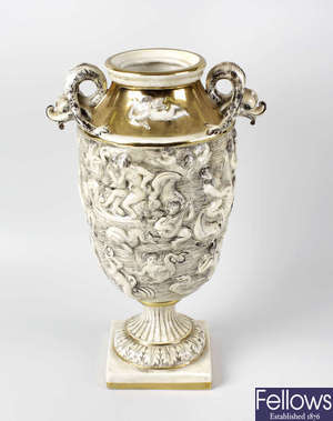 Capodimonte vase (lacking cover).