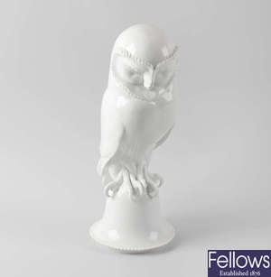 A Meissen porcelain figure of a barn owl