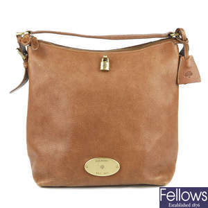 MULBERRY - an oak leather Bella hobo handbag.