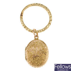 A late Victorian gold front and back locket.