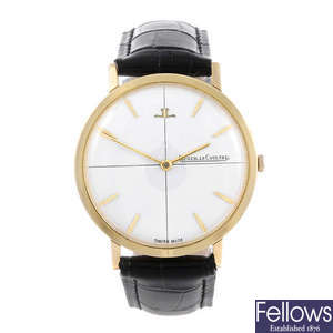 JAEGER-LECOULTRE - a gentleman's 18ct yellow gold wrist watch.