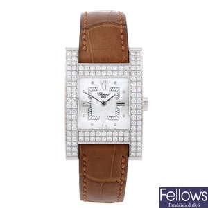 CHOPARD - a lady's 18ct white gold Your Hour wrist watch.