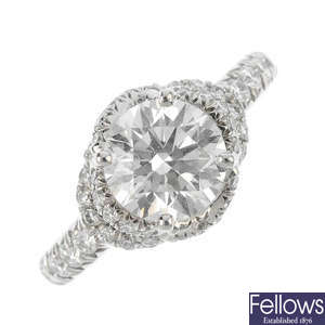 CHAUMET - a 'Liens' diamond ring.