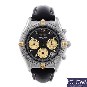 BREITLING - a gentleman's stainless steel Chrono Cockpit chronograph wrist watch.
