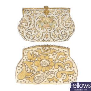 Two early 20th century evening bags.