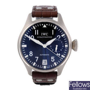 IWC - a gentleman's 18ct white gold Big Pilot wrist watch.