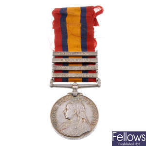 Queen's South Africa Medal with four clasps.