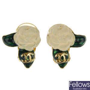 CHANEL - a pair of ear clips.