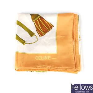 CÉLINE - a silk scarf.