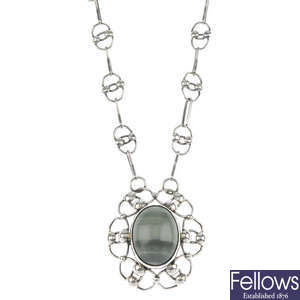 A mid 20th century Polish gem necklace.
