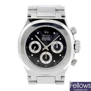 BUTI - a gentleman's stainless steel Shark chronograph bracelet watch.