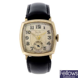 TUDOR - a gentleman's 9ct yellow gold wrist watch.