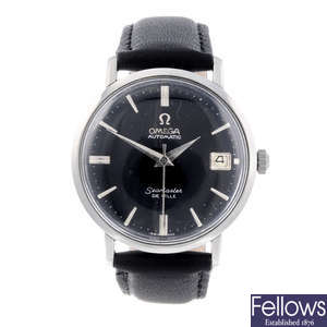 OMEGA - a gentleman's stainless steel De Ville Seamaster wrist watch.