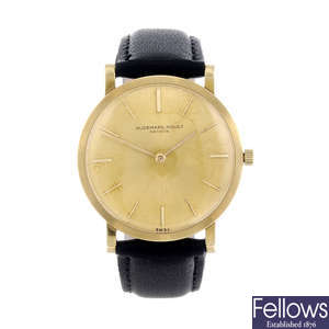 AUDEMARS PIGUET - a gentleman's yellow metal wrist watch.