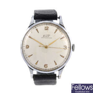 TISSOT - a gentleman's stainless steel wrist watch with two watches.