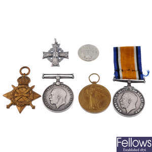 Great War Trio, British War Medal 1914-20 & Canadian Memorial Cross, etc.