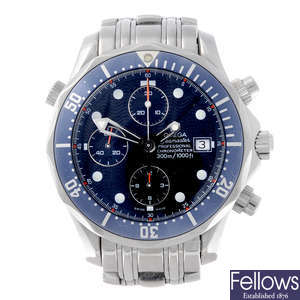 OMEGA - a gentleman's stainless steel Seamaster Professional 300M chronograph bracelet watch.
