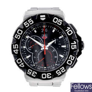 TAG HEUER - a gentleman's stainless steel Formula 1 chronograph bracelet watch.