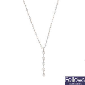 TIFFANY & CO. - a diamond necklace.